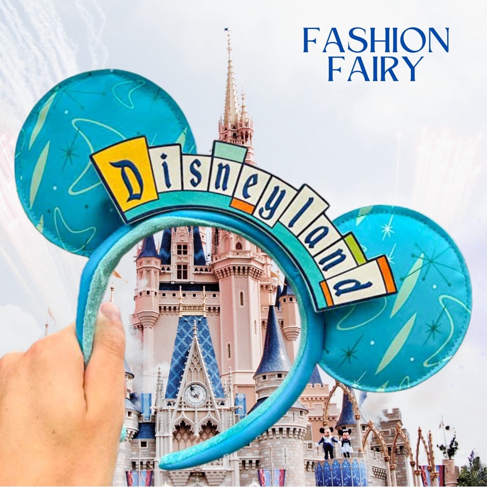 Disney Parks Disneyland 3D Marquee Sign Minnie Mouse Ears Headband NWT